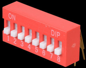 DIP switch, angled, 8-pin