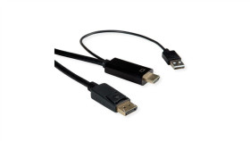 Roline Kabel Hdmi Ultrahdtv - Displayport, M/M, Zwart, 2 M