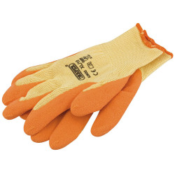 Draper 82602 Orange Heavy Duty Latex Coated Work Gloves - Extra Large