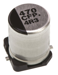 Aluminiowy kondensator elektrolityczny 470μF 16V dc SMD Panasonic 8 (Dia.) x 10.2mm