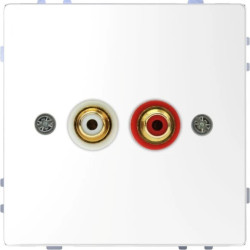 Gniazdo audio, Merten, system D, biały lotos