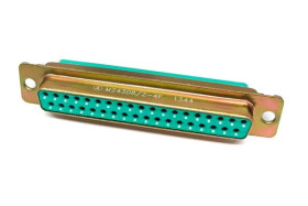 Złącze D-Sub 37-pinowe Żeński Kątowe Montaż na panelu raster 2.77mm