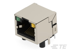 Złącze Ethernet Żeński Złącze RJ45 Przewlekany Cat5e TE Connectivity, 90° 8-żyłowe