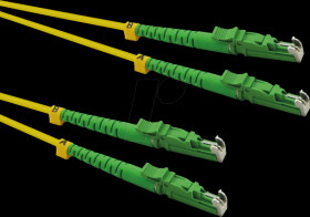 21159505 LWL patch cable, LSH-APC duplex, OS2, 9/125 µm, yellow, 5 m