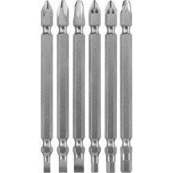 kwb 120910 Bit set 6-piece double-ended Mega Grip ribs 100mm long