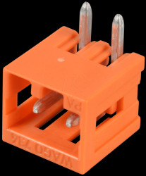 734-262 Print pin header, mini, RM 3.81, angled, 2-pin