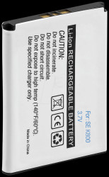 650 mAh, Li-ion for SONY ERICSSON K800