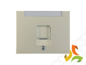 BERKER K.5 Płytka czołowa 1 pojedyncza z zasuwami i polem opisowym stal szlachetna lakierowana 11707004 HAGER