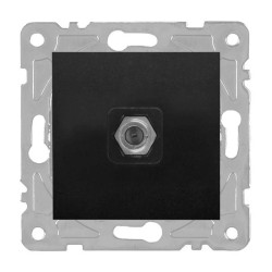 Gniazdo antenowe SAT, kolor czarny, montaż podtynkowy, QUAD Electromalt QAD1015B