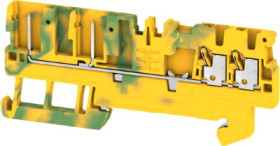 Terminal block, push-in connection, 1.5 mm², 4 pole, 6 kV, green/yellow, 2482240000
