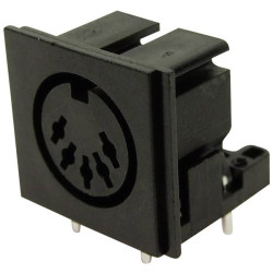 Cliff FC680805 Connector Socket Horizontal 5-Pin Black 1 pc