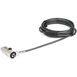 StarTech.com LTLOCKNBL 6.5ft (2m) Laptop Cable Lock - 4-Digit Combination Lapto