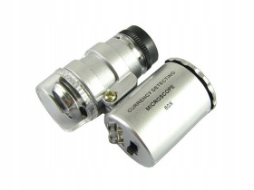 Professional Jewelry Currency Detecting 60x Magnifier Microscope with 2 LED