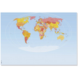 Sigel HO560 World Map Desk Pad Multicolour Paper 595x410mm