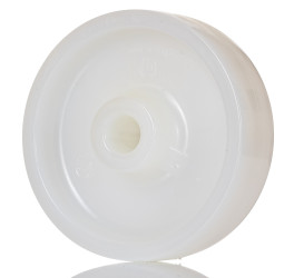 Kółko do wózka, Lite, Poliamid, Biały, obc.: 175kg, śred.: 100mm, szer.: 30mm