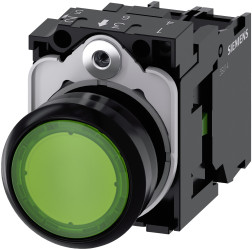 Kompletny układ przycisku SPST średnica wycięcia 22mm, montaż panelowy Siemens