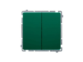 SIMON BASIC Wyłącznik podwójny świecznikowy (moduł) szybkozłącza zielony BMW5.01/33 KONTAKT SIMON