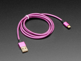 Fully Reversible Pink/Purple USB A to micro B Cable - 1m long [Discontinued]