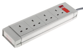 Przedłużacz 2m 4 gniazda Listwy zasilające typ Typ G - brytyjski 13A 230 V AC