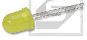 Dioda LED 8mm żółta matowa 8Y3HD Pbf