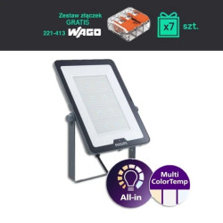 Projektor LED 100W (11000lm/12000lm) (3000K/4000K/6500K) symetryczny BVP169 LED120/830_40_65 DOB 100W SWB + złączki WAGO 7 sztuk