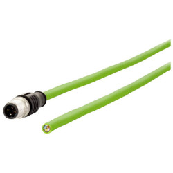 Metz Connect 142M1D10020 M12 Network Cable CAT 5e 2m Grn PUR Coating Acid-resist