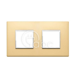 Ramka ozdobna Eikon Evo, 2+2M, Satin Gold, 21643.10