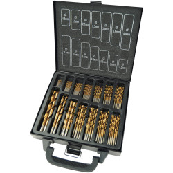 Brüder Mannesmann M54399 Metal Twist Drill Set 99-Piece TiN Coated