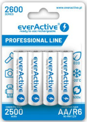 OUTLET 4 x akumulatorki everActive R6/AA Ni-MH 2600 mAh ready to use