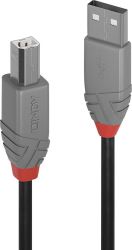 Kabel USB LINDY Anthra Line 36673, USB-A na USB-B, 2.00 m