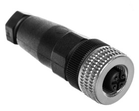 Złącze żeńskie M12 proste 5-pinowe dławica Pg7 metal XZCC12FDM50B