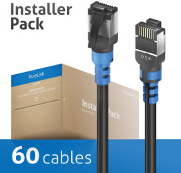 FI-PC110-005-PCK Patch cable, Cat.6a, S/FTP, black, 0,5 m, 60 pieces