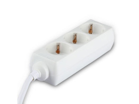 VT-1103-3 Przedłużacz mieszkaniowy 3 gniazda 3x1.5 G. X 3M biały 8755 V-TAC