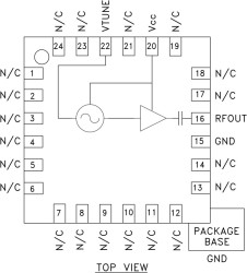 VCO SMT w/Buffer Amplifier, 2.05 - 2.25 GHz