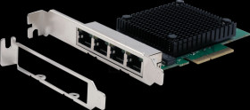EX-60114 Network card, PCIe, 2.5 Gigabit Ethernet, 4x RJ45