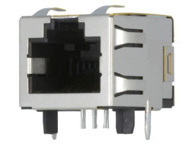 Gniazdo RJ45 8-pin Kat 5 ekranowane Układ 8p8c na PCB THT 1-406541-1