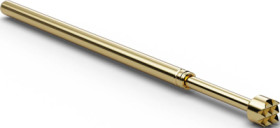 Standard test pin with probe, waffle, Ø 1.37 mm, travel  6.4 mm, pitch 2.54 mm, L 33.3 mm, F10006B200G200