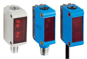 Czujniki fotoelektryczne Odblaskowe Wersja miniaturowa SICK PNP zakres 0,08 → 12 m Światło laserowe