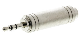 Adapter AV Żeńskie 1/4 cala stereo (1) na Męskie 3,5 mm stereo (1)