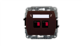 Trend Gniazdo Głośnikowe Podwójne Brązowy 4Gg-2