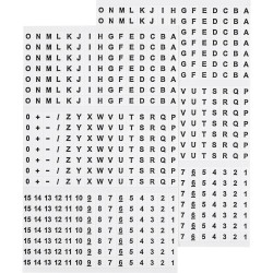 TruComponents 40970 Printed adhesive marker Imprint A - Z/&#x2B;/-/0