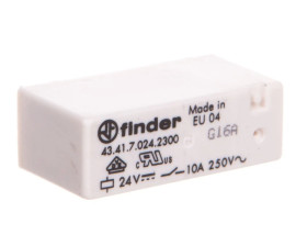 Przekaźnik miniaturowy 1P 10A 24V DC, styk AgCdO 43.41.7.024.2300