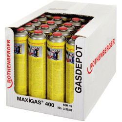 Rothenberger 035570-A Maxigas 400 Gas Cartridge 600ml for Brazing 2200&#xB0;C