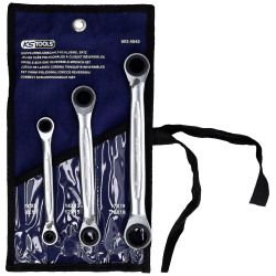 KS Tools 503.4540 4 In 1 Gearplus Reversing Double Ratchet Ring Spanner Set 3 Pc