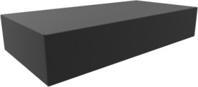 Steel enclosure, (L x W x H) 406 x 203 x 76 mm, black (RAL 9005), 1441-28BK3