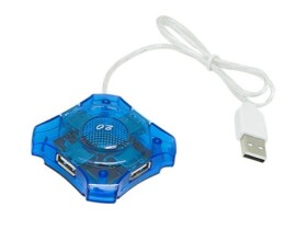 HUB rozgałęźnik USB x 4 2.0 niebieski