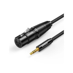 Złącze Jack 1m wt.3,5st-gn.mikrofon.3P XLR Ugreen AV182