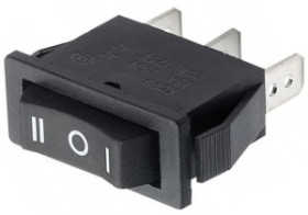 Przełącznik kołyskowy KCD3 czarny 3-pozycje ON-OFF-ON