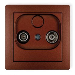 Mechanizm gniazda abonenckiego RTV końcowego w szeregu gniazd przelotowych 6dB