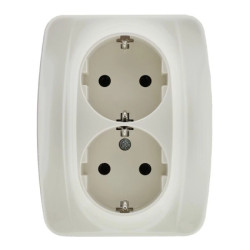 VENA Gniazdo podwójne z/u Schuko krem 510338